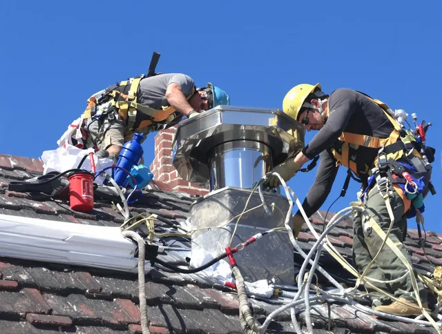 Protective chimney cap installed by Norfolk Chimney Sweep in Norfolk, MA