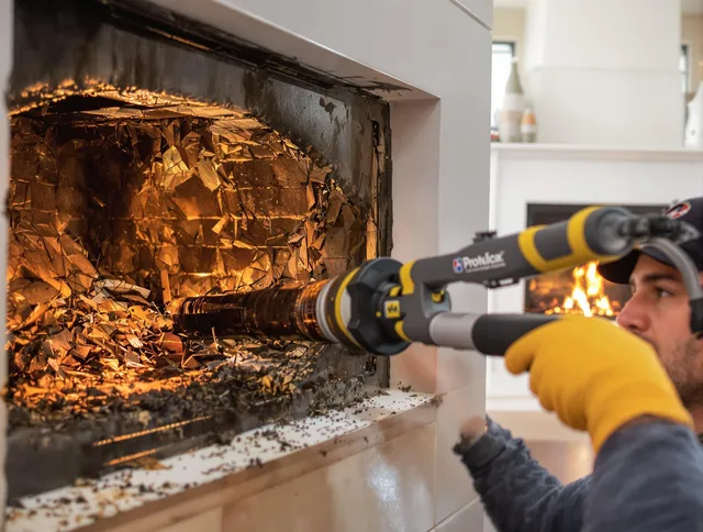 Professional chimney cleaning by Norfolk Chimney Sweep in Norfolk, MA