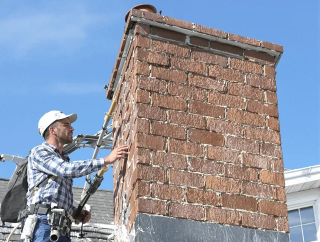 Brickwork for a chimney rebuild by Norfolk Chimney Sweep in Norfolk, MA