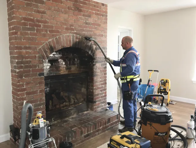 Norfolk Chimney Sweep expert performing detailed chimney sweep in Norfolk, MA
