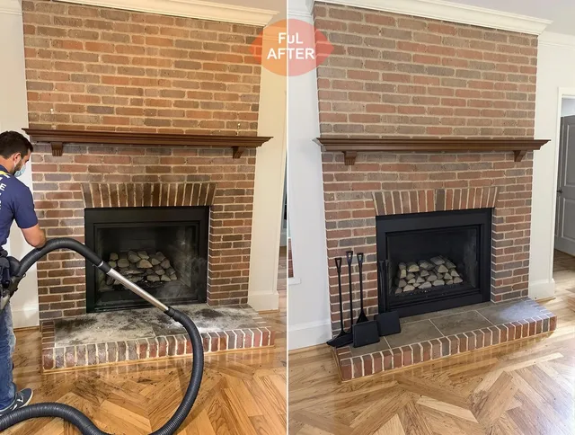 Norfolk Chimney Sweep carefully sanitizing a fireplace in Norfolk, MA